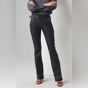 WHBM Women's High Rise Coated Cargo Bootcut Jean Sz12